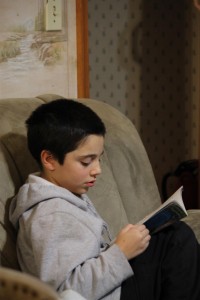 brother reading